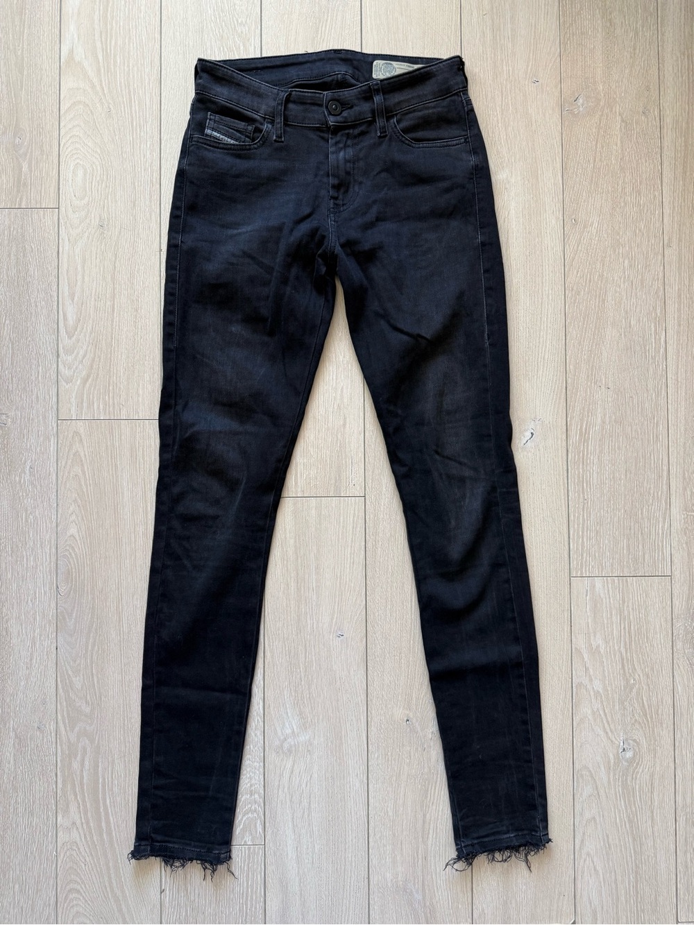 Diesel Slandy Super Slim Skinny Jeans Black Stretch Women’s Size 26x32
